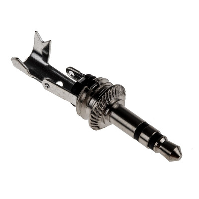 RS PRO Jack Connector 3.5 mm Cable Mount Stereo Plug, 3Pole