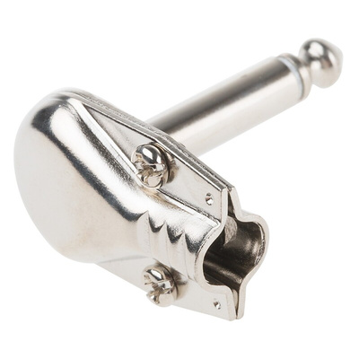 RS PRO Jack Connector 6.35 mm Cable Mount Mono Plug, 2Pole
