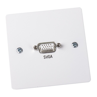 RS PRO Single Gang 1 Way SVGA Faceplate