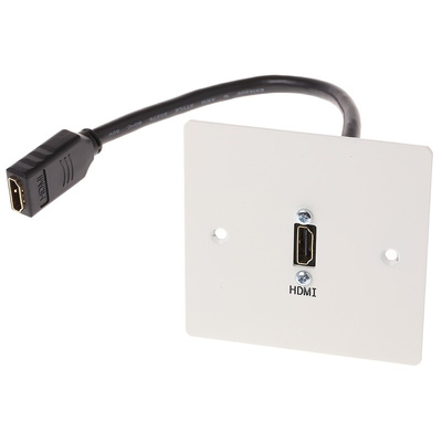 RS PRO Single Gang 1 Way Female HDMI Faceplate