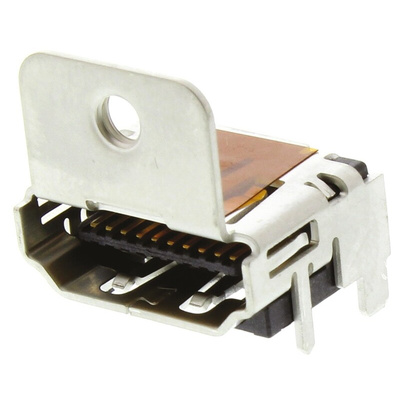 TE Connectivity Type A 19 Way Female Right Angle HDMI Connector