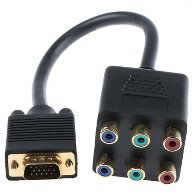 RS PRO AV Adapter, Male VGA to Female Phono