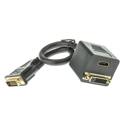 RS PRO AV Adapter, Male DVI-D to Female DVI-D, HDMI