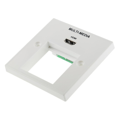 RS PRO Single Gang 1 Way HDMI Faceplate
