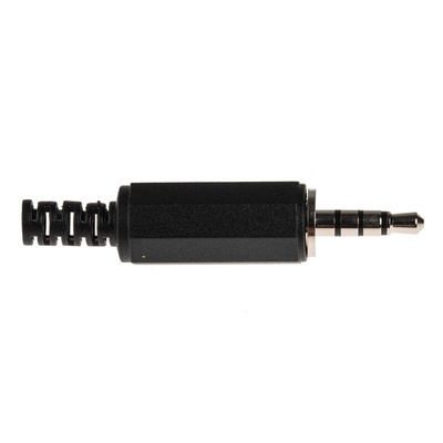 RS PRO Jack Connector 3.5 mm Cable Mount Composite Video Plug, 4Pole