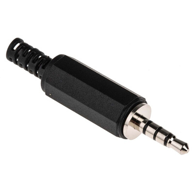 RS PRO Jack Connector 3.5 mm Cable Mount Composite Video Plug, 4Pole