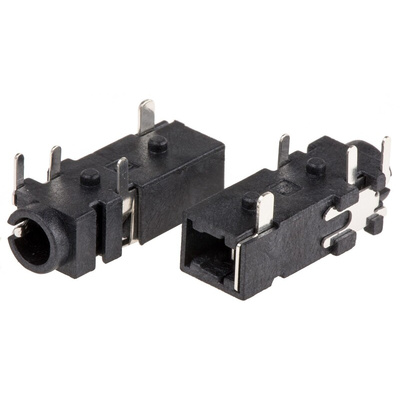 RS PRO Jack Connector 3.5 mm PCB Mount Composite Video Socket, 4Pole