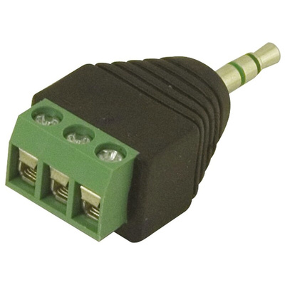 RS PRO Jack Connector 3.5 mm Cable Mount Stereo Plug, 3Pole