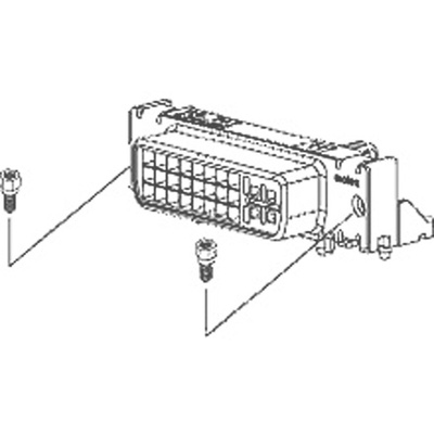 Female Right Angle DVI Connector 29 Way 3A 40 V ac