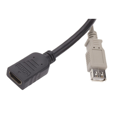 RS PRO Single Gang 3 Way Female HDMI, SVGA, USB A Faceplate
