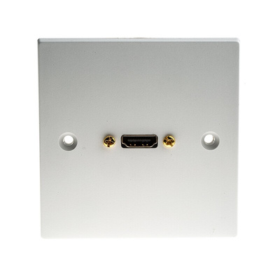 RS PRO Single Gang 1 Way Female to Female HDMI Faceplate