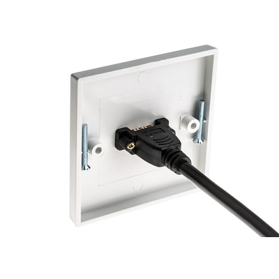 RS PRO Single Gang 1 Way Female to Female HDMI Faceplate