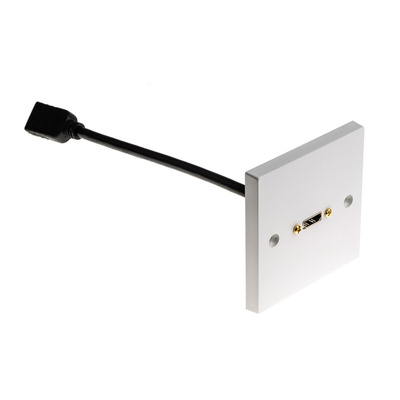 RS PRO Single Gang 1 Way Female to Female HDMI Faceplate