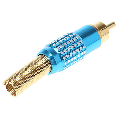 RS PRO Blue Cable Mount RCA Plug