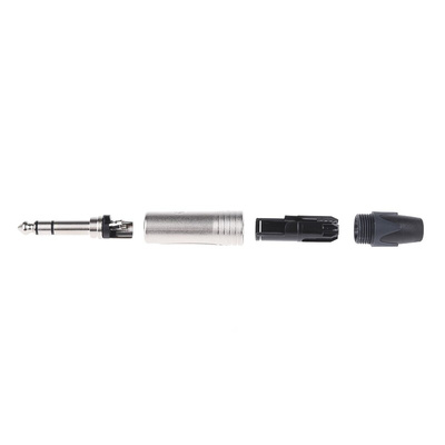 Neutrik Jack Connector 6.35 mm Cable Mount Stereo Plug, 3Pole
