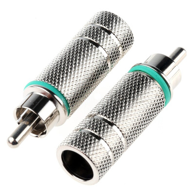 RS PRO Blue Cable Mount RCA Plug, Nickel