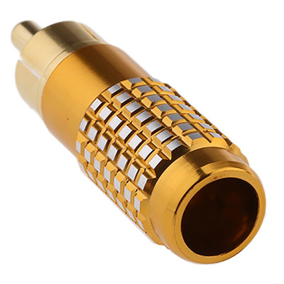 RS PRO Gold Cable Mount RCA Plug, Gold