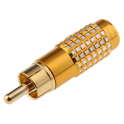 RS PRO Gold Cable Mount RCA Plug, Gold