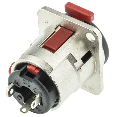 Neutrik Jack Connector 6.35 mm Panel Mount Stereo Socket, 3Pole 10A