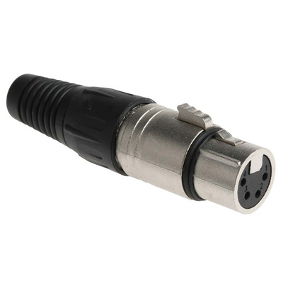 RS PRO Cable Mount XLR Connector, Female, 4 Way