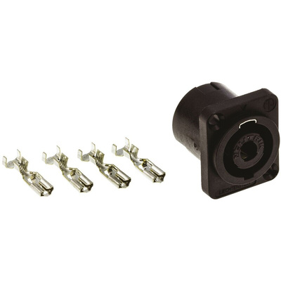 Neutrik Panel Mount Loudspeaker Connector Plug, 4 Way, 40A, Solder Termination