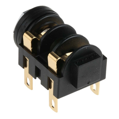 RS PRO Jack Connector 6.35 mm Panel Mount Mono Socket, 2Pole 3A
