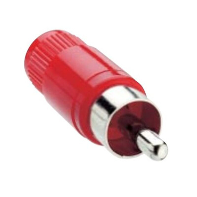 Lumberg Red Cable Mount RCA Plug, Nickel, 2A