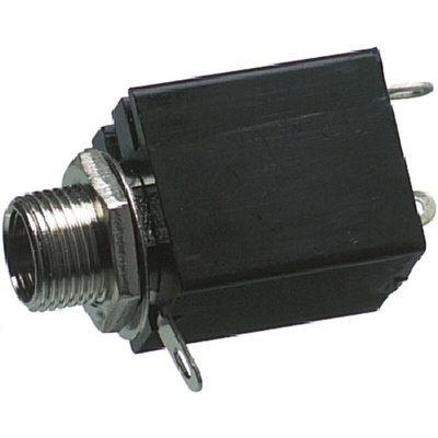 Lumberg Jack Connector 6.35 mm Chassis Mount Stereo Socket, 3Pole 2A