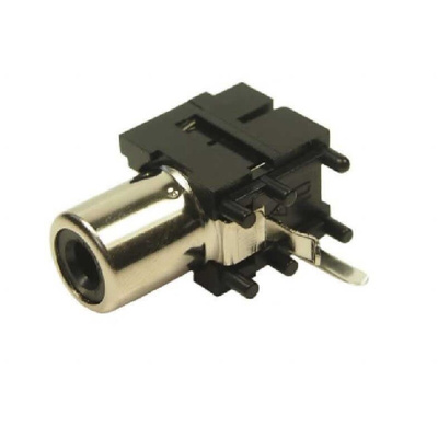 RS PRO Black PCB Mount RCA Socket