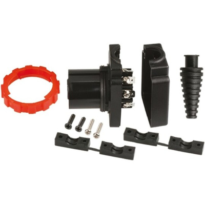 RS PRO Right Angle Cable Mount Loudspeaker Connector Plug, 8 Way, 15A, Screw Down, Solder Termination