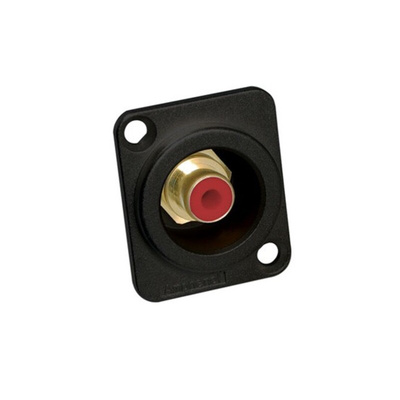 Amphenol Audio Black Panel Mount RCA Socket, Gold, 75A
