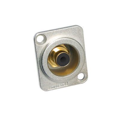 Amphenol Audio Silver Chassis Mount RCA Socket, Gold, 10A