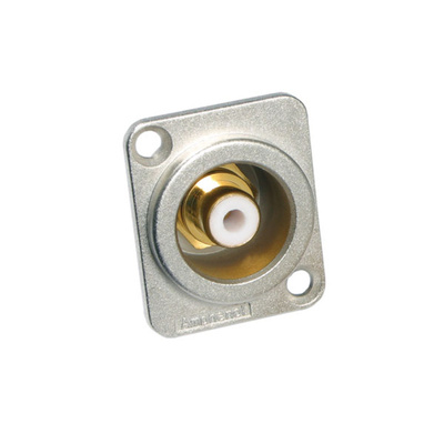 Amphenol Audio Silver Chassis Mount RCA Socket, Gold, 10A