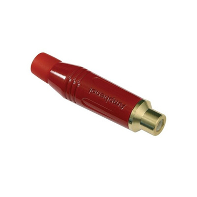 Amphenol Audio Red Cable Mount RCA Socket, Gold, 10A