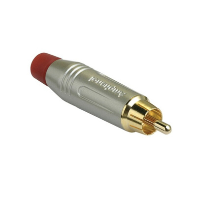 Amphenol Audio Satin Gold Cable Mount RCA Plug, Gold, 10A