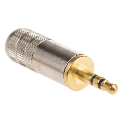 Switchcraft Jack Connector 3.5 mm Cable Mount Stereo Plug, 3Pole 4A