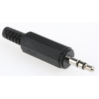 Lumberg Jack Connector 3.5 mm Cable Mount Stereo Plug, 3Pole 1A