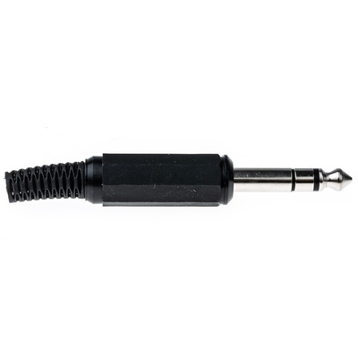 Lumberg Jack Connector 6.35 mm Cable Mount Stereo Plug, 3Pole 2A