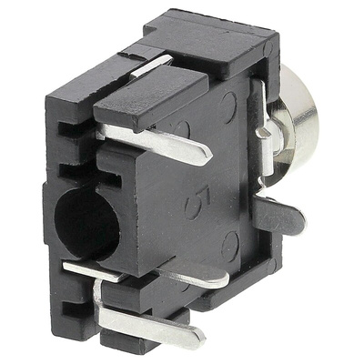 Lumberg Jack Connector 3.5 mm Through Hole Stereo Socket, 3Pole 1A