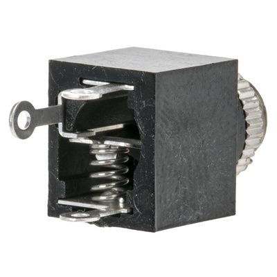Lumberg Jack Connector 3.5 mm Through Hole Mono Socket, 2Pole 1A