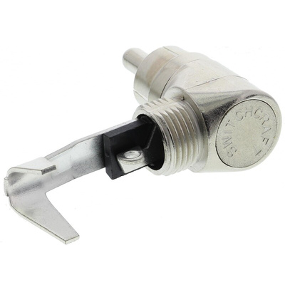 Switchcraft Right Angle Cable Mount RCA Plug, Nickel, 6A
