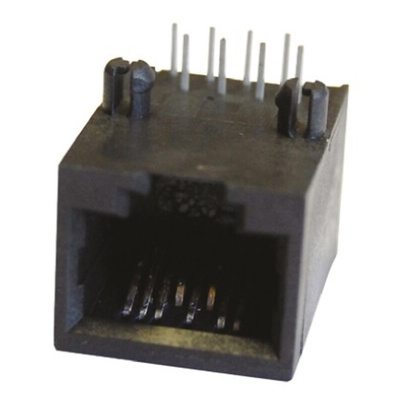 Bel-Stewart Jack Connector Through Hole RJ45 Jack Socket, 8Pole
