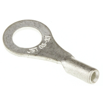 JST, R Uninsulated Ring Terminal, 3.5mm Stud Size, 0.2mm² to 0.5mm² Wire Size