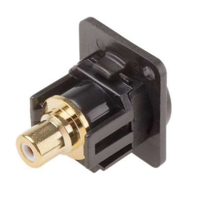 RS PRO Black Panel Mount RCA Socket