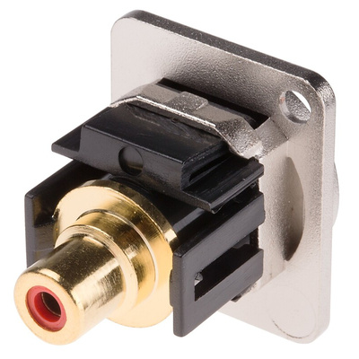 RS PRO Red Panel Mount RCA Socket