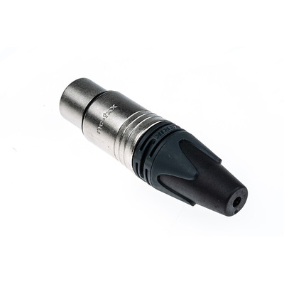 Neutrik Cable Mount XLR Connector, Female, 50 V, 3 Way, Silver Plating