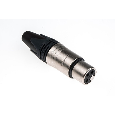 Neutrik Cable Mount XLR Connector, Female, 50 V, 3 Way, Silver Plating