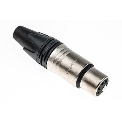 Neutrik Cable Mount XLR Connector, Female, 50 V, 4 Way, Silver over Nickel Plating