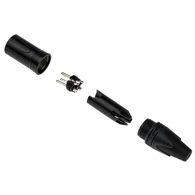 Neutrik Cable Mount XLR Connector, Male, 50 V, 3 Way, Silver Plating