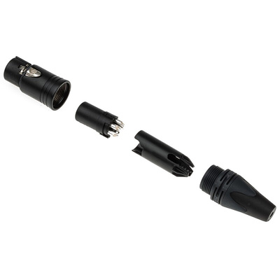 Neutrik Cable Mount XLR Connector, Female, 50 V, 4 Way, Silver over Nickel Plating